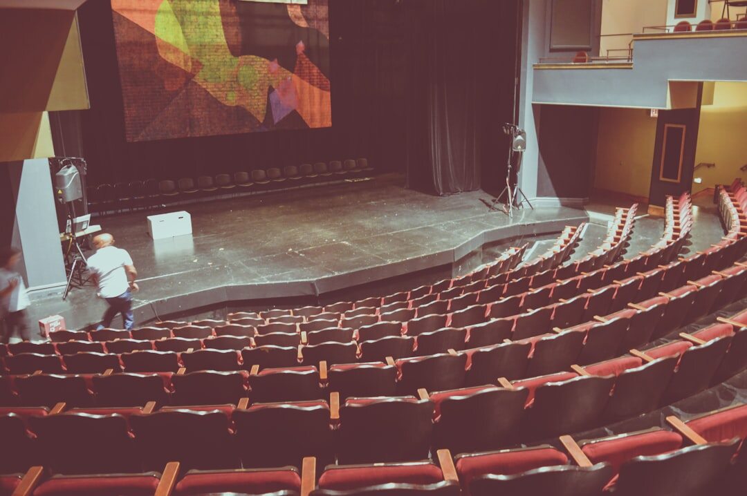 Photographer working inside a theatre venue